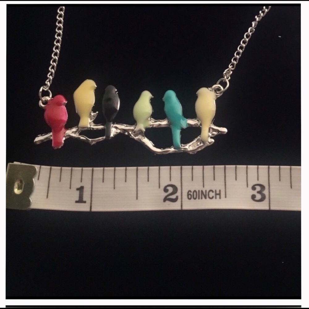 Beautiful multi color enamel silver NEW necklace - Picture 3 of 5
